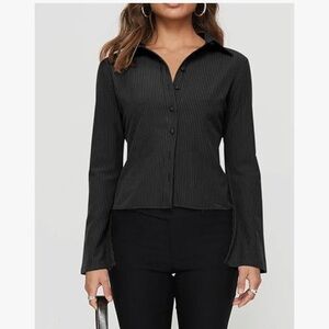 Women’s dress top. Black and white pin stripes NWT!